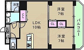 クレシア東心斎橋  ｜ 大阪府大阪市中央区島之内１丁目（賃貸マンション2LDK・9階・60.00㎡） その2