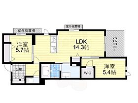 大阪府大阪市天王寺区舟橋町（賃貸マンション2LDK・2階・59.39㎡） その2