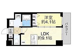 プレサンス松屋町グレース 1LDKの間取図画像