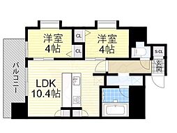 スプランディッド玉造 2LDKの間取図画像