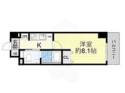 グルーヴ日本橋 1Kの間取図画像