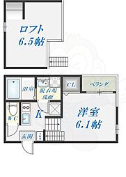 ルーイヒハイム 1Kの間取図画像