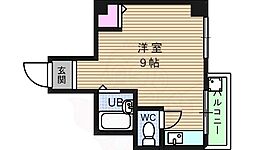 ロッキービル ワンルームの間取図画像