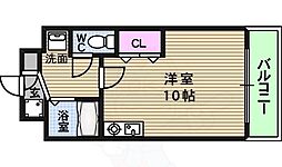 エムプラザ長堀 ワンルームの間取図画像