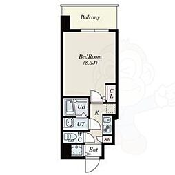 S-レジデンス緑橋駅前 1Kの間取図画像