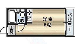 サンパレス巽 ワンルームの間取図画像