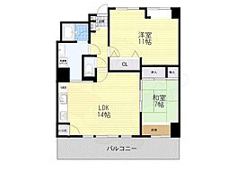 アーバンヒル上町 2LDKの間取図画像