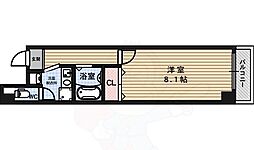 CITYSPIRE上本町 1Kの間取図画像