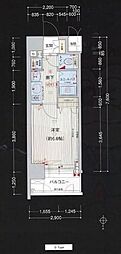 プレサンス本町プライム 1Kの間取図画像