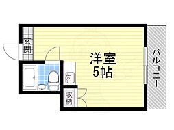 グランビルド道頓堀 ワンルームの間取図画像