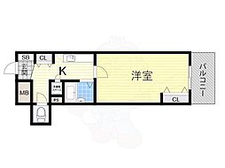 フィレンツェ 1Kの間取図画像