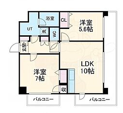 MIKIGARDEN 2LDKの間取図画像