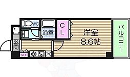 M'PLAZA今里 1Kの間取図画像