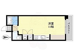 アリビオ北巽 ワンルームの間取図画像