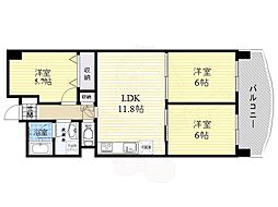 フレンドフォレスタ 3LDKの間取図画像