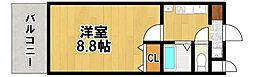 エクセル大山2番館 1Kの間取図画像
