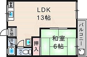 北山ハイツ1 201 ｜ 兵庫県宝塚市山本丸橋１丁目7番4号（賃貸アパート1LDK・2階・35.00㎡） その2