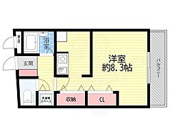中山寺ビル 1Kの間取図画像