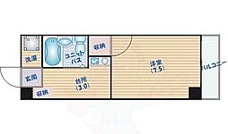 ローレルメゾン 1Kの間取図画像