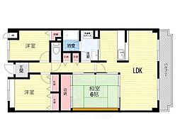 エミグラント野里 3LDKの間取図画像