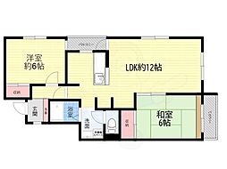 ノアズアーク 2LDKの間取図画像