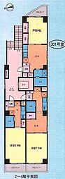 リファインM 1DKの間取図画像