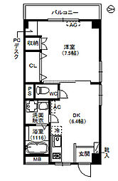 サニーコート滝野川 1DKの間取図画像