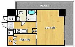 エス・キュート尼崎2 1LDKの間取図画像