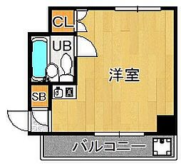 ユニーブル新大阪 ワンルームの間取図画像