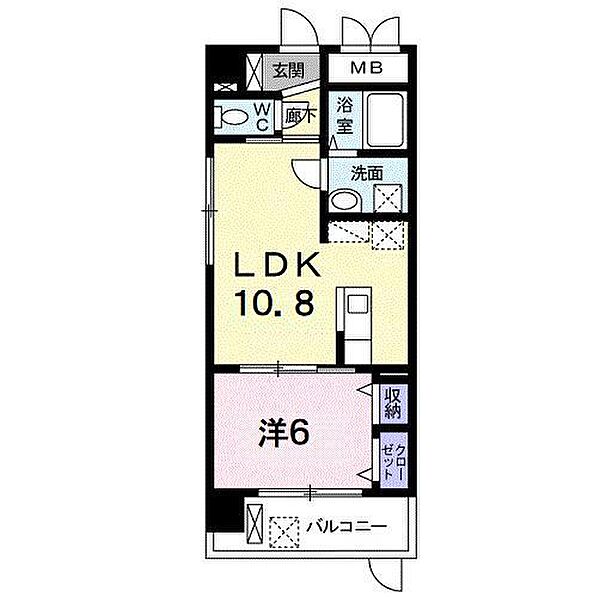 ジョーホープIII 206｜佐賀県佐賀市松原1丁目(賃貸マンション1LDK・2階・41.06㎡)の写真 その2