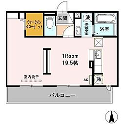 ラ・ルーチェ新栄 ワンルームの間取図画像