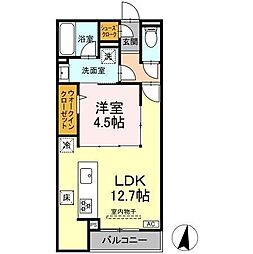フォーティスMGH 1LDKの間取図画像