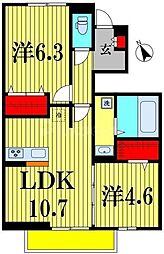 間取図画像 2LDK