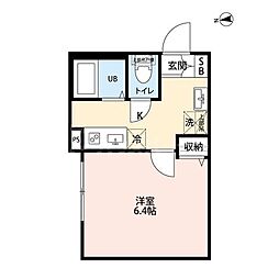 エクセラン松戸II 1Kの間取図画像