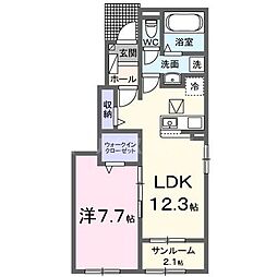 レスポワール A 1LDKの間取図画像