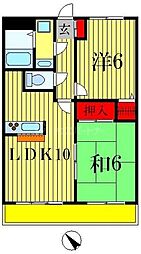 スーペリア稔台 2LDKの間取図画像