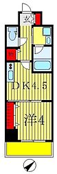 ラグゼナ松戸 1DKの間取図画像
