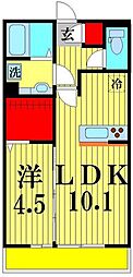 コンフォールドミール北松戸 1LDKの間取図画像