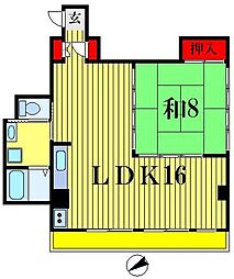 北松戸マンション 1LDKの間取図画像