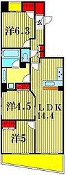 プレミスト松戸 3LDKの間取図画像