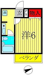 ジュネパレス松戸第502 1Kの間取図画像