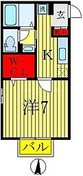 エテルノ 1Kの間取図画像