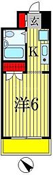 ポルタオーレア 1Kの間取図画像