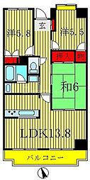 INSURANCEBLDG.13 3LDKの間取図画像