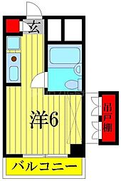 紫屋ビル ワンルームの間取図画像