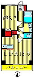 KalmiaEast 1LDKの間取図画像