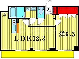 トレランス 1LDKの間取図画像