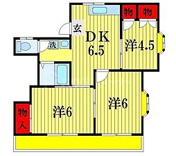 ルクスリーランユウ 3DKの間取図画像