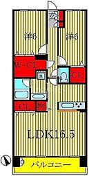 プレミアムフォレスト柏 2LDKの間取図画像