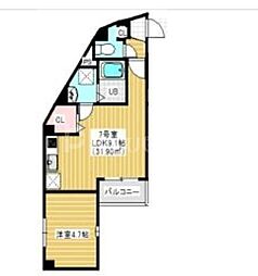 アルカンシエル柏 1LDKの間取図画像